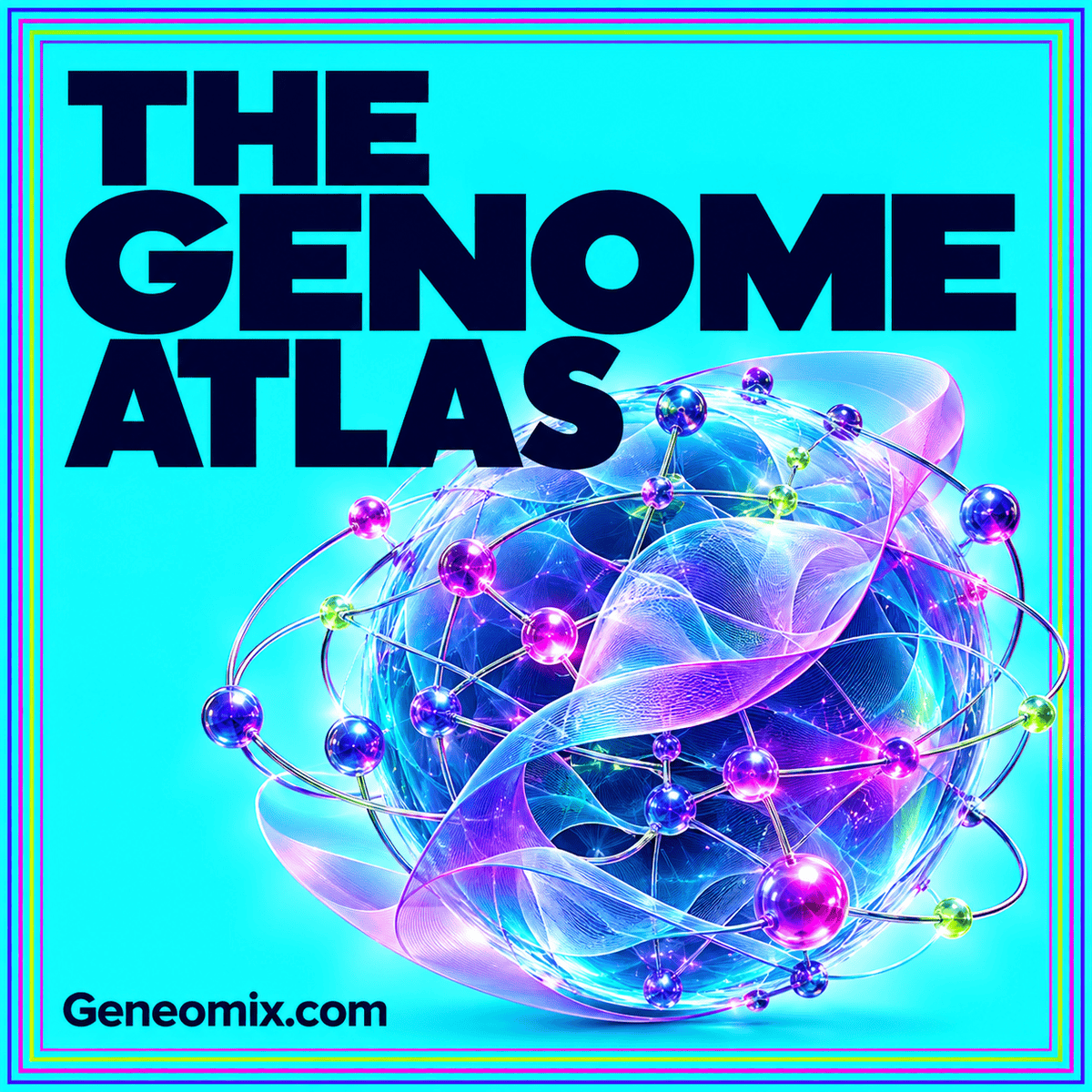 Human Genome Databases: How to Read Genes, Variants, and References — Geneomix.com typography artwork